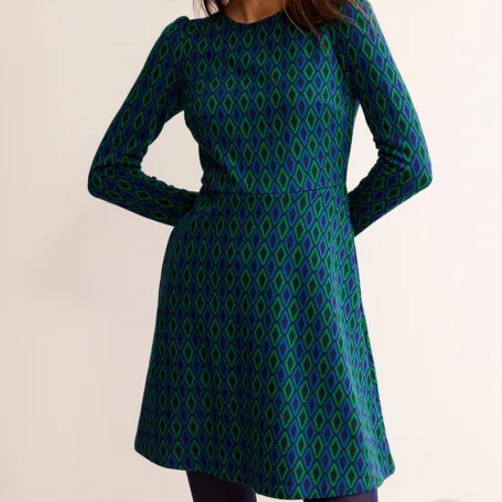 EUC boden jacquard A-line mini dress